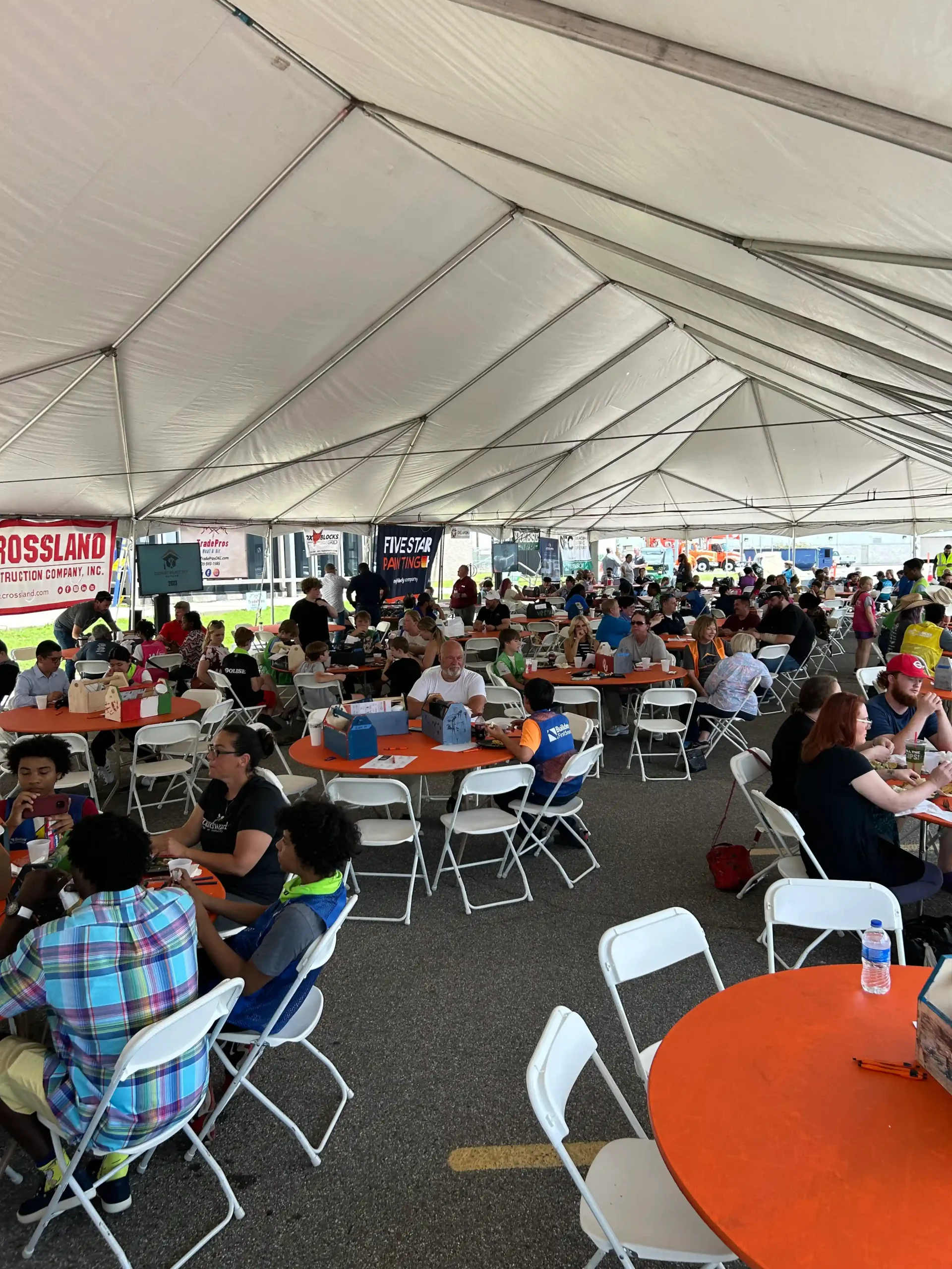 GROUP lunch tables